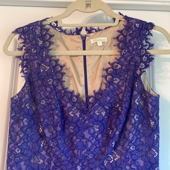 Shoshanna purple lace, sleeveless dress with pockets - Picture 2 of 5